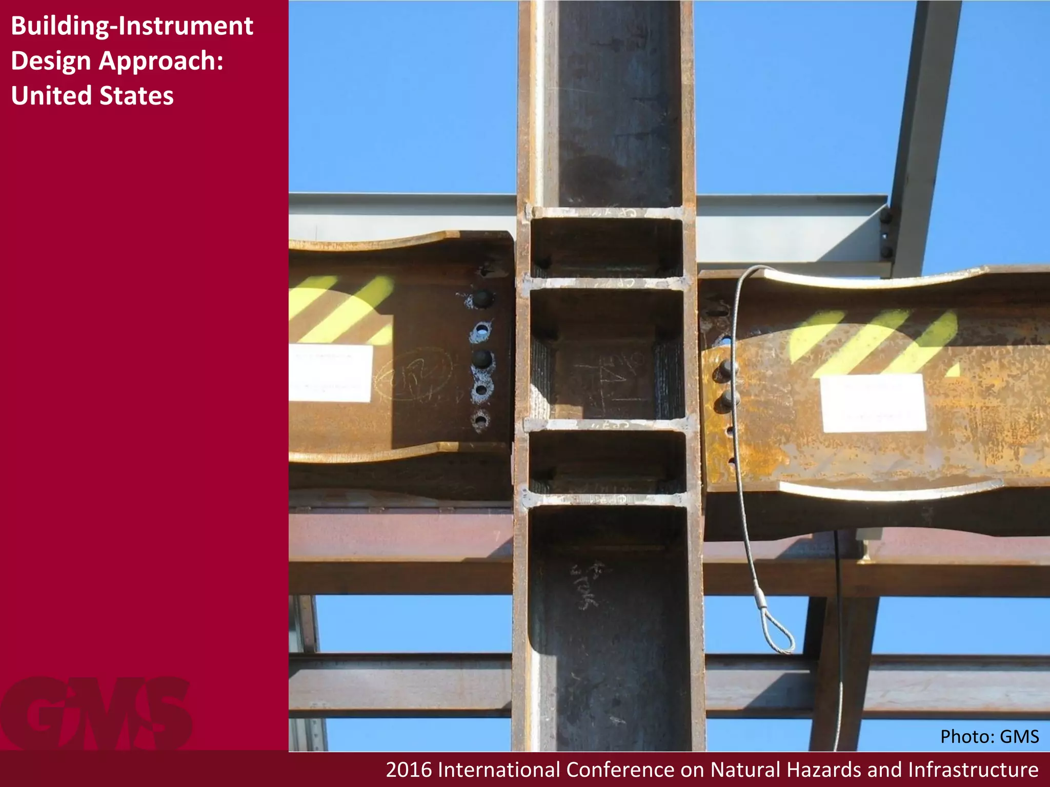 2016 International Conference on Natural Hazards and Infrastructure
Building-Instrument
Design Approach:
United States
Photo: GMS
 