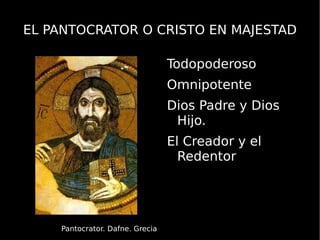 Dios hijo * Segunda persona de la Trinidad, Logos o Verbo eterno. * La iconografía de Cristo encarnado, el Jesús de los Evangelios, se verá en el apartado titulado "Iconografía de Cristo".  