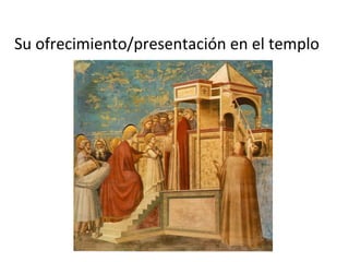 Su ofrecimiento/presentación en el templo
 