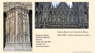 Galería Real de la Catedral de Reims
Siglo XIII, escultura planamente gótica
Carmen Águila, https://hortushesperidum.com
 