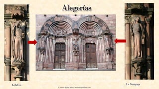La Iglesia La Sinagoga
Portal Sur de la Catedral de Estrasburgo
Las puertas son románicas pero la escultura es gótica del siglo XIII
Carmen Águila, https://hortushesperidum.com
 