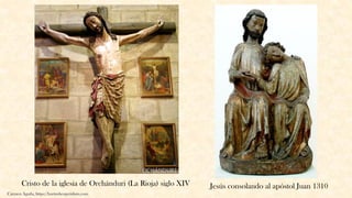 Jesús consolando al apóstol Juan 1310Cristo de la iglesia de Orchánduri (La Rioja) siglo XIV
Carmen Águila, https://hortushesperidum.com
 