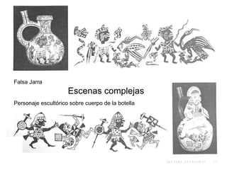 Falsa Jarra Escenas complejas Personaje escultórico sobre cuerpo de la botella 