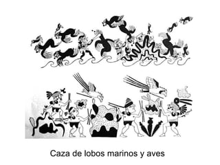 Caza de lobos marinos y aves 
