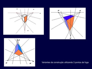 Variantes da construção utilizando 3 pontos de fuga
 