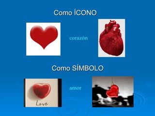 Como ÍCONO Como SÍMBOLO corazón amor 