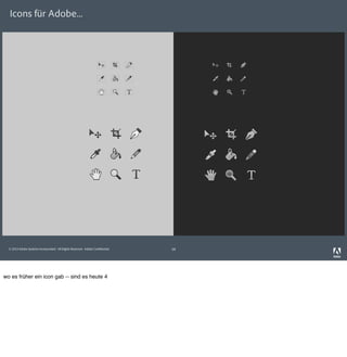 Icons für Adobe...




  © 2013 Adobe Systems Incorporated. All Rights Reserved. Adobe Confidential.   16




wo es früher...