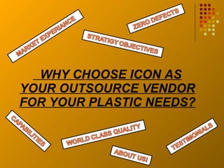 WHY CHOOSE ICON AS YOUR OUTSOURCE VENDOR FOR YOUR PLASTIC NEEDS? 