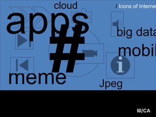 cloud     / Icons of Interne



apps         big data
              mobil
meme       Jpeg

                      W/CA
 