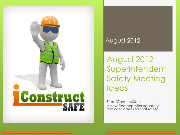 Safety meeting presentations powerpoint image
