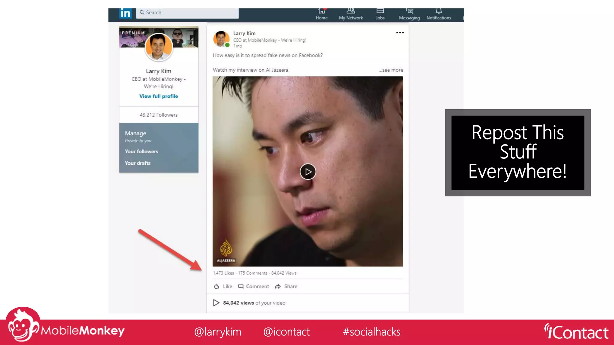 @larrykim @icontact #socialhacks
Repost This
Stuff
Everywhere!
 