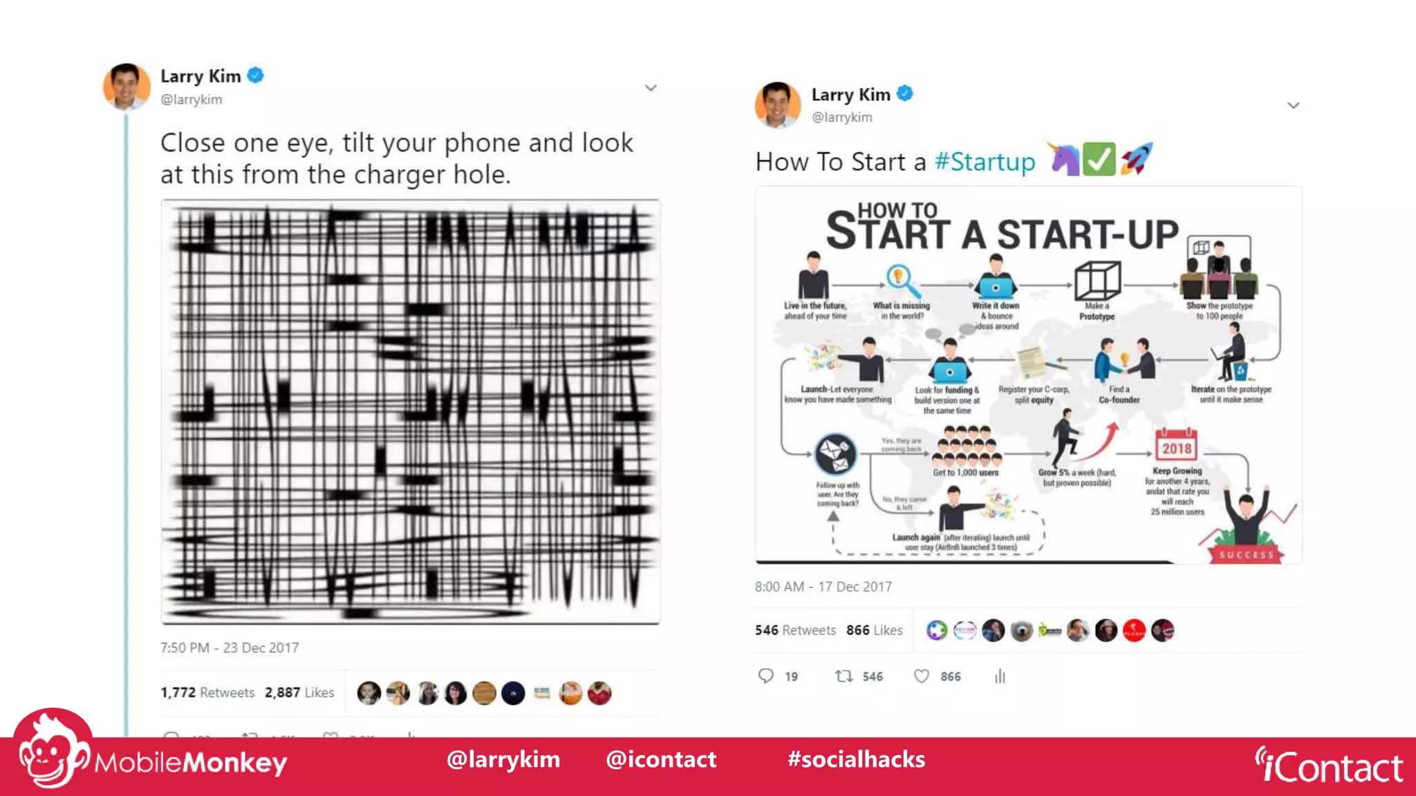#CMCa2z @larrykim@larrykim @icontact #socialhacks
 