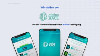 ICONX – MINING RACE
01
Wir stellen vor:
Die am schnellsten wachsende Bitcoin-Bewegung
 