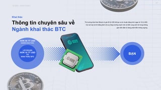 ICONX – KHAI THÁC
07
Thông tin chuyên sâu về
Ngành khai thác BTC
Khai thác
Thị trường khai thác Bitcoin trị giá 50 tỷ USD đã tạo ra lợi nhuận đáng kinh ngạc là 10 tỷ USD.
Con số này là lời khẳng định cho sự tăng trưởng mạnh mẽ và triển vọng sinh lời trong không
gian tiền điện tử đang phát triển không ngừng.
LỢI NHUẬN
HƠN 10 TỶ USD
TỪ
KHAI THÁC BTC
HƠN 50 TỶ USD
NGÀNH KHAI THÁC
BẠN
 