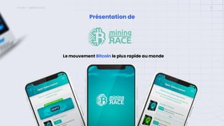 ICONX – MINING RACE 01
Présentation de
Le mouvement Bitcoin le plus rapide au monde
 