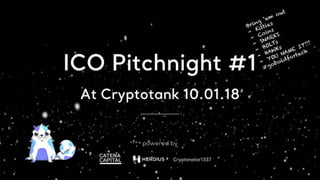 ICO Pitchnight #1 by Catena Capital & Herdius and friends