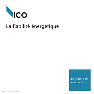 La fiabilité énergétique




                                             Le futur, c’est
                                             maintenant.


ICO est une marque déposée de Icotech Inc.
 