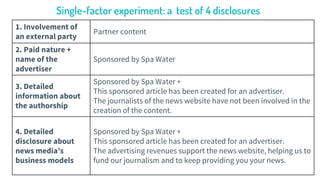 Detailed disclosures and transparency - presentation icoria 2018 | PPTX
