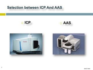 3
Gamal A. Hamid
Selection between ICP And AAS
 ICP  AAS
 