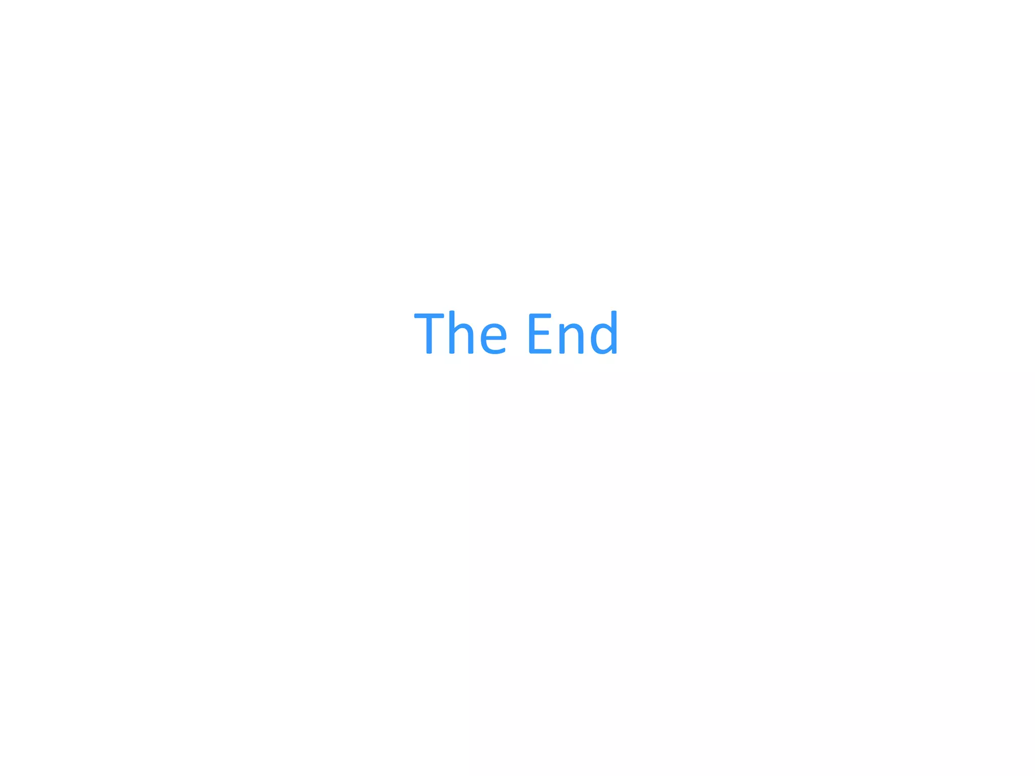 The End 