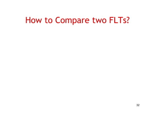 How to Compare two FLTs?




                           32
 