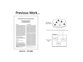 Previous Work...
Bird Et al. - FSE 2008
 