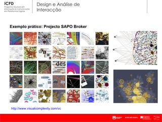 Exemplo prático: Projecto SAPO Broker http://www.visualcomplexity.com/vc   