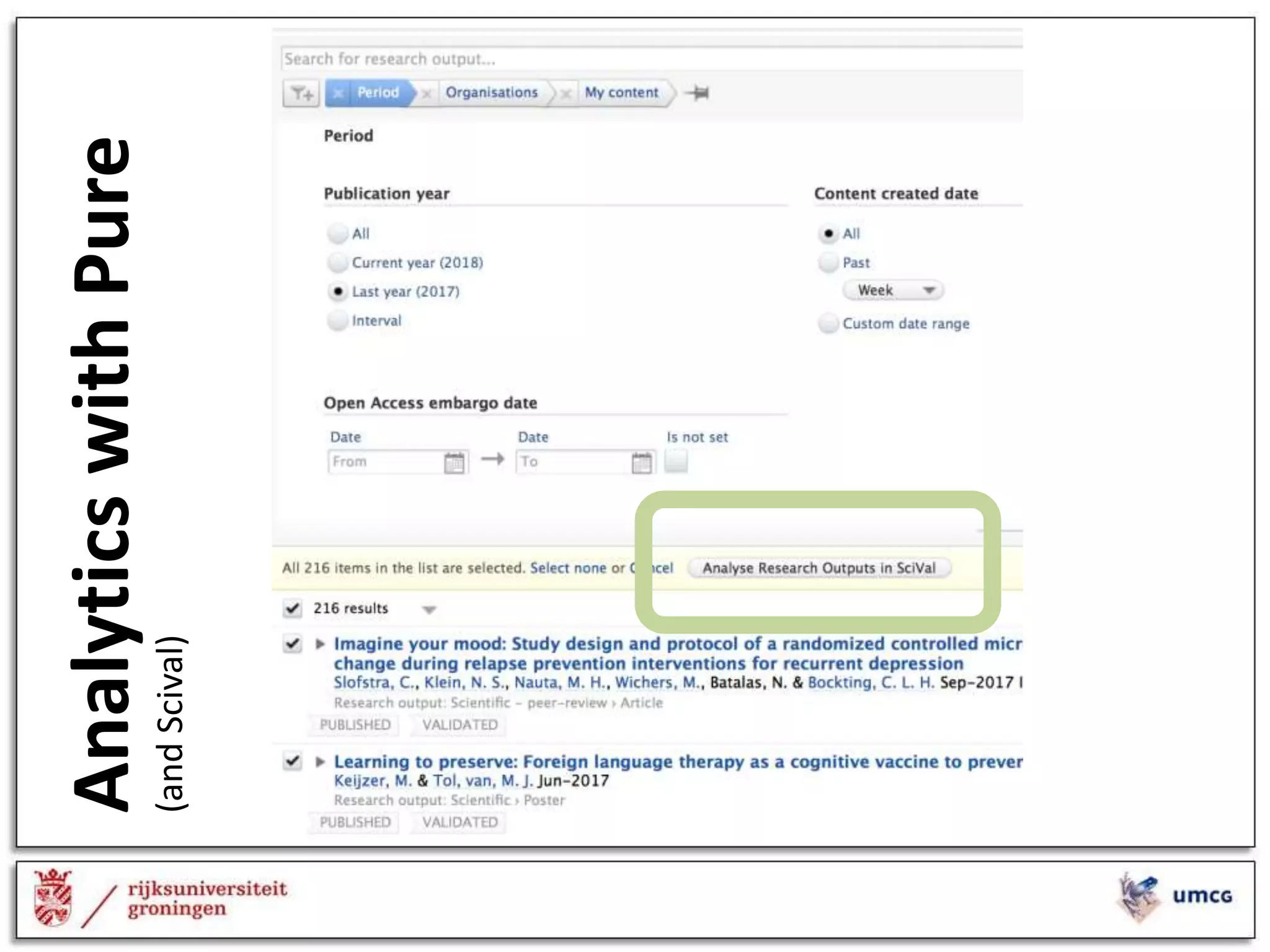 AnalyticswithPure
(andScival)