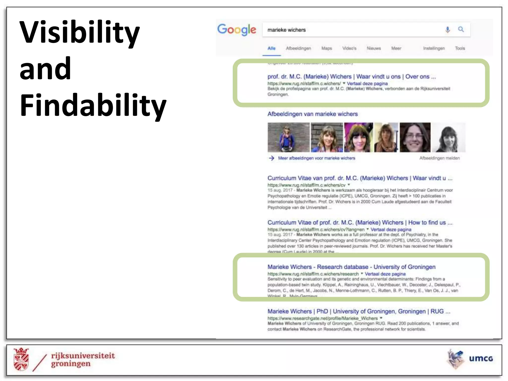 Visibility
and
Findability