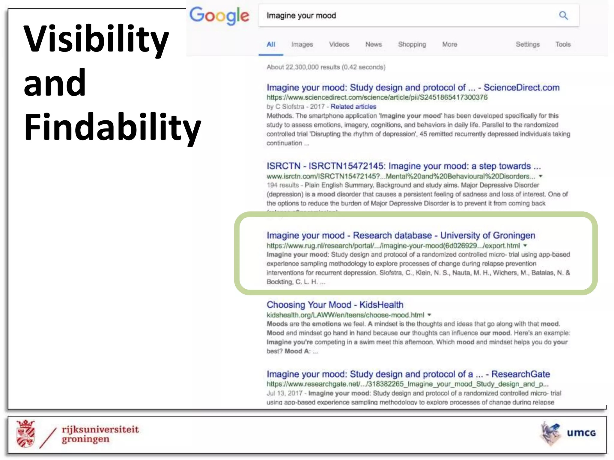 Visibility
and
Findability