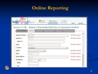 Online Reporting 
15 
 