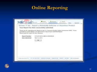 Online Reporting 
17 
 