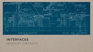 INTERFACES
DESIGN BY CONTRACTS
 