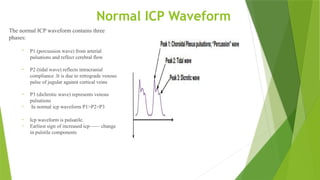 Different Icp Waveforms Intracranial pressure MONITORING in all | PPTX
