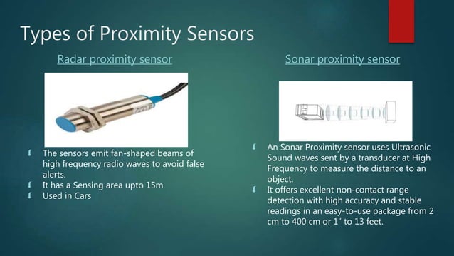 Proximity sensors | PPTX