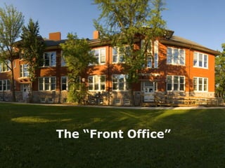 The “Front Office”
 