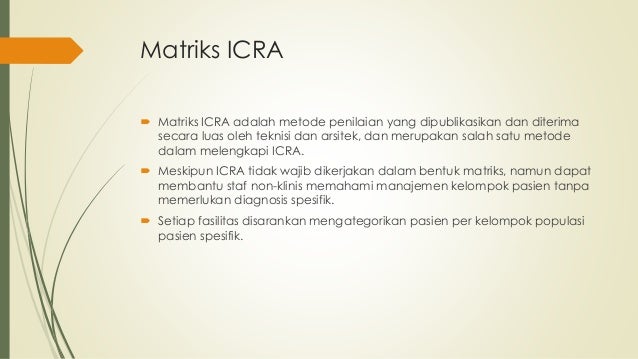 Pengantar Aplikasi ICRA bagi PPI di Rumah Sakit