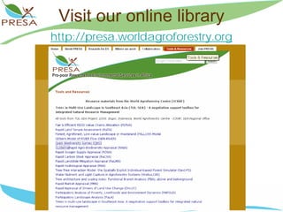 PES tools from ICRAF