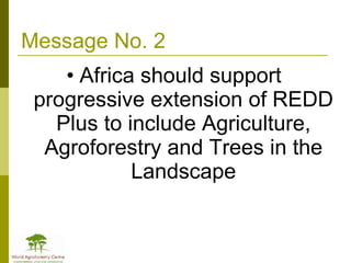Africa in Post 2012 Climate Change Negotiations: Some Policy Perspectives