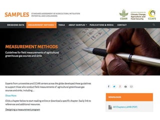Monitoring, reporting and verification in NAMAs using SAMPLES