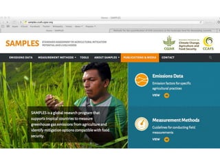 Monitoring, reporting and verification in NAMAs using SAMPLES
