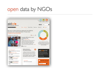 open data by NGOs
 