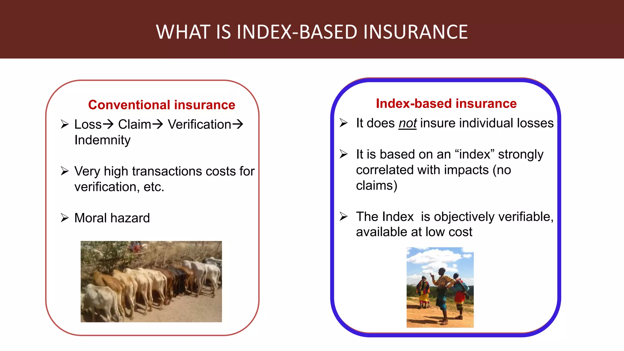 Insurance Index Index-insurance to protect pastoralists from drought shocks | PPTX