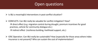 Index-insurance to protect pastoralists from drought shocks