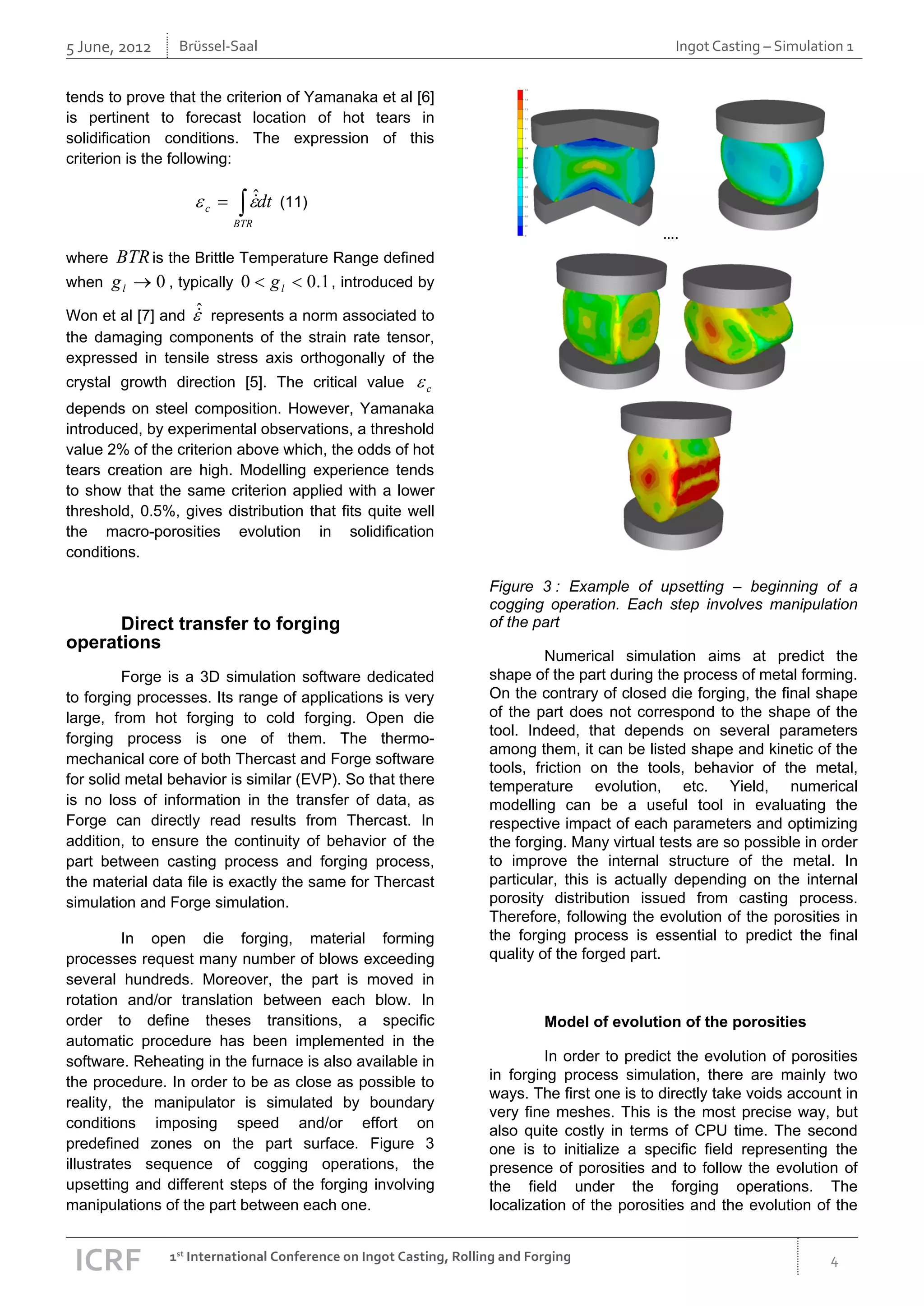 THERCAST: A new 3D simulation model for complete chaining casted and ...