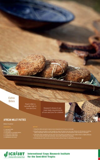 Smart Foods: Good for you, Good for the planet, Important for food security and overcoming poverty