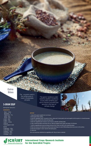 Smart Foods: Good for you, Good for the planet, Important for food security and overcoming poverty