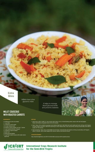 Smart Foods: Good for you, Good for the planet, Important for food security and overcoming poverty