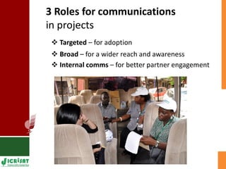 Communication Iniative ICRISAT Communication Initiatives | PDF