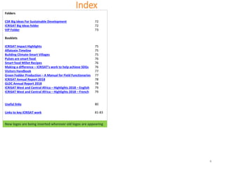 ICRISAT communication resources catalogue updated in April 2020